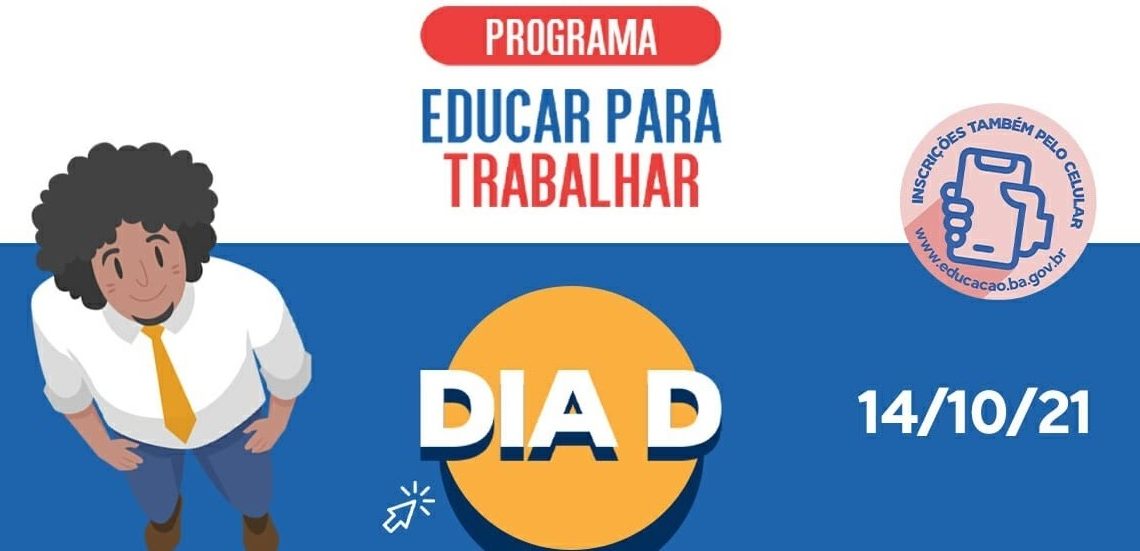 SEC realiza “Dia D” de mobilização para inscrições nos cursos do Programa Educar para Trabalhar, nesta quinta (14)