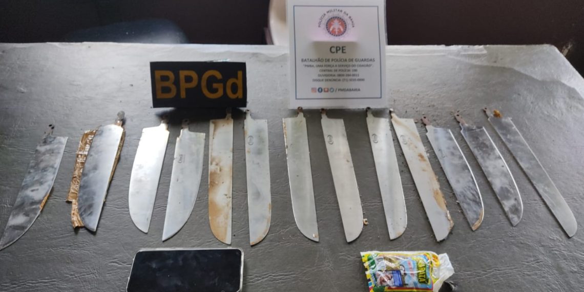 Mais 13 facas são impedidas de chegar até internos do presídio de Mata Escura
