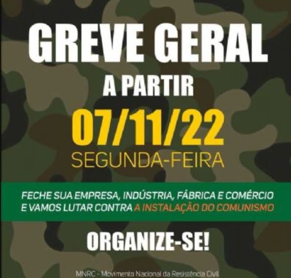 ‘Greve Geral’ no Brasil na segunda-feira (7)